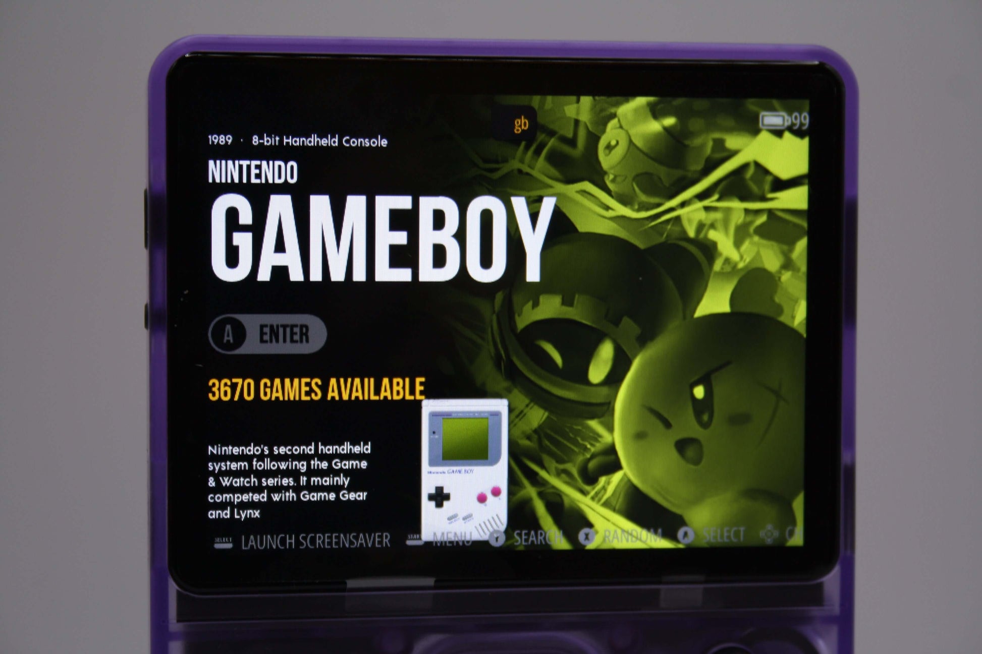 Håndholdt retro spillekonsol Gameboy