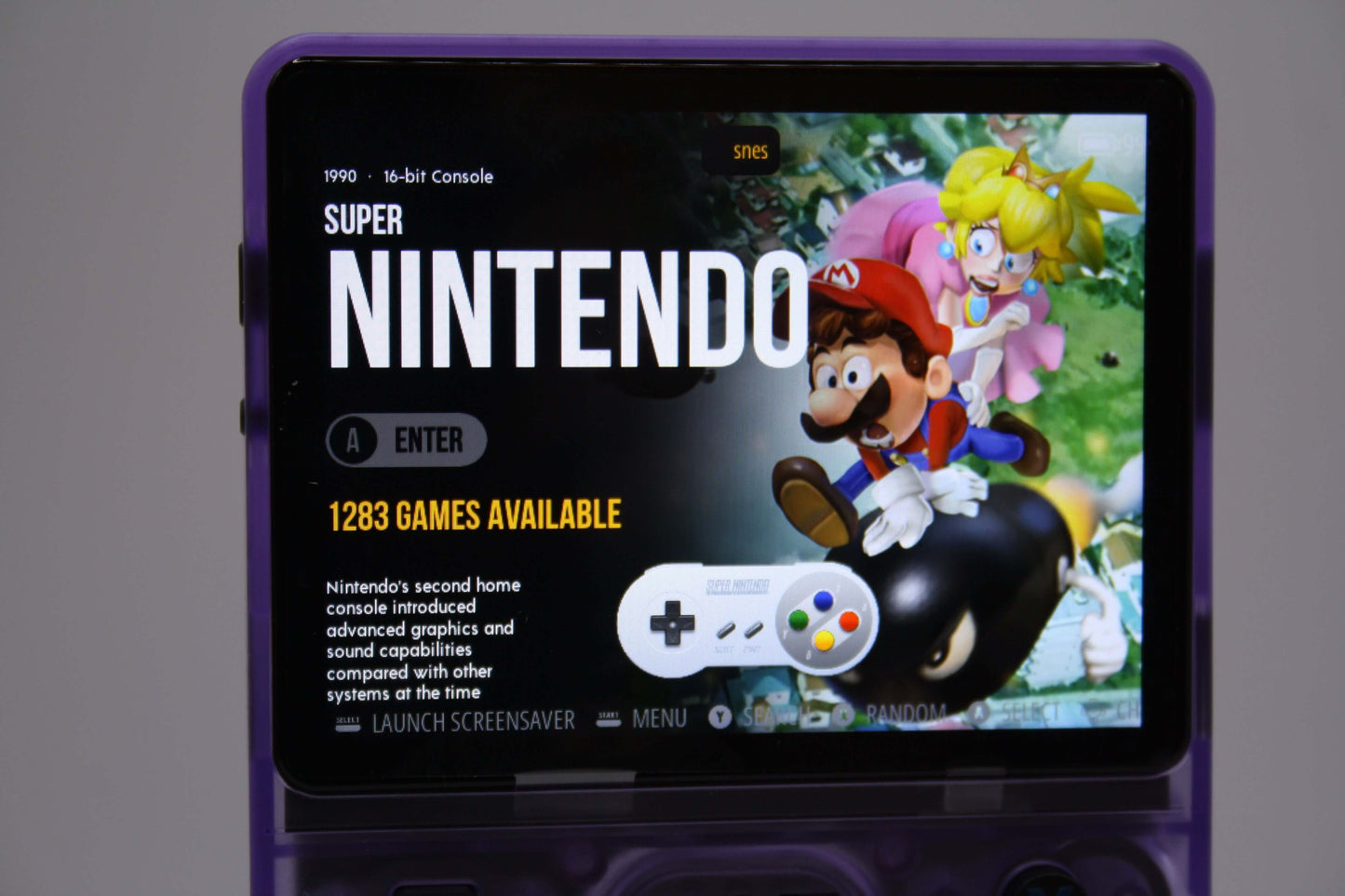 Håndholdt retro spillekonsol Super nintendo